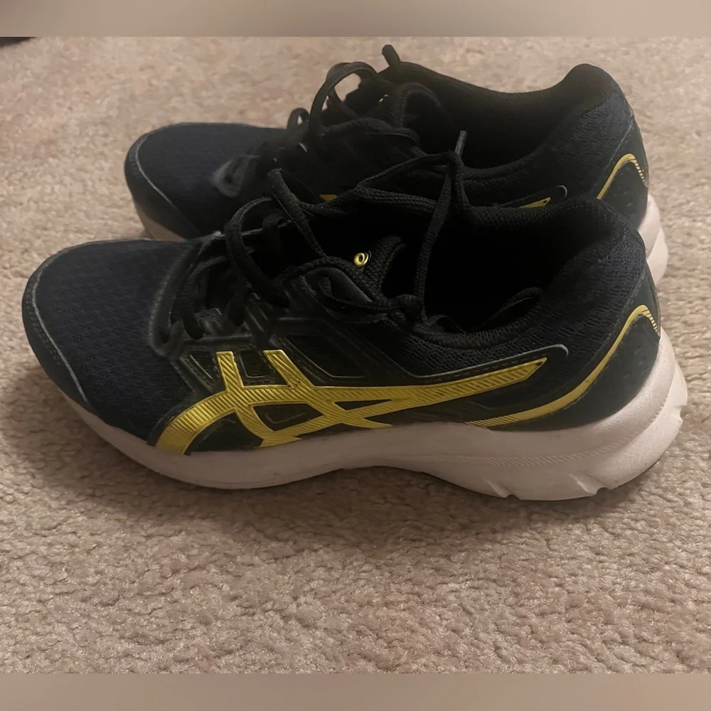 ASICS Navy and Yellow Athletic Sneakers